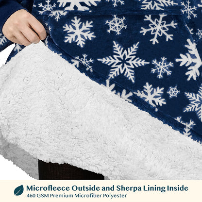 Blanket Sweatshirt Sherpa Plush Soft Comfy Fleece Oversized Hoodie Pocket Gift
