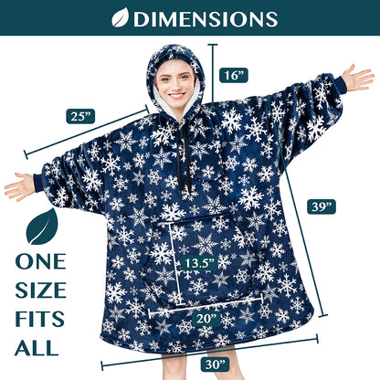 Blanket Sweatshirt Sherpa Plush Soft Comfy Fleece Oversized Hoodie Pocket Gift